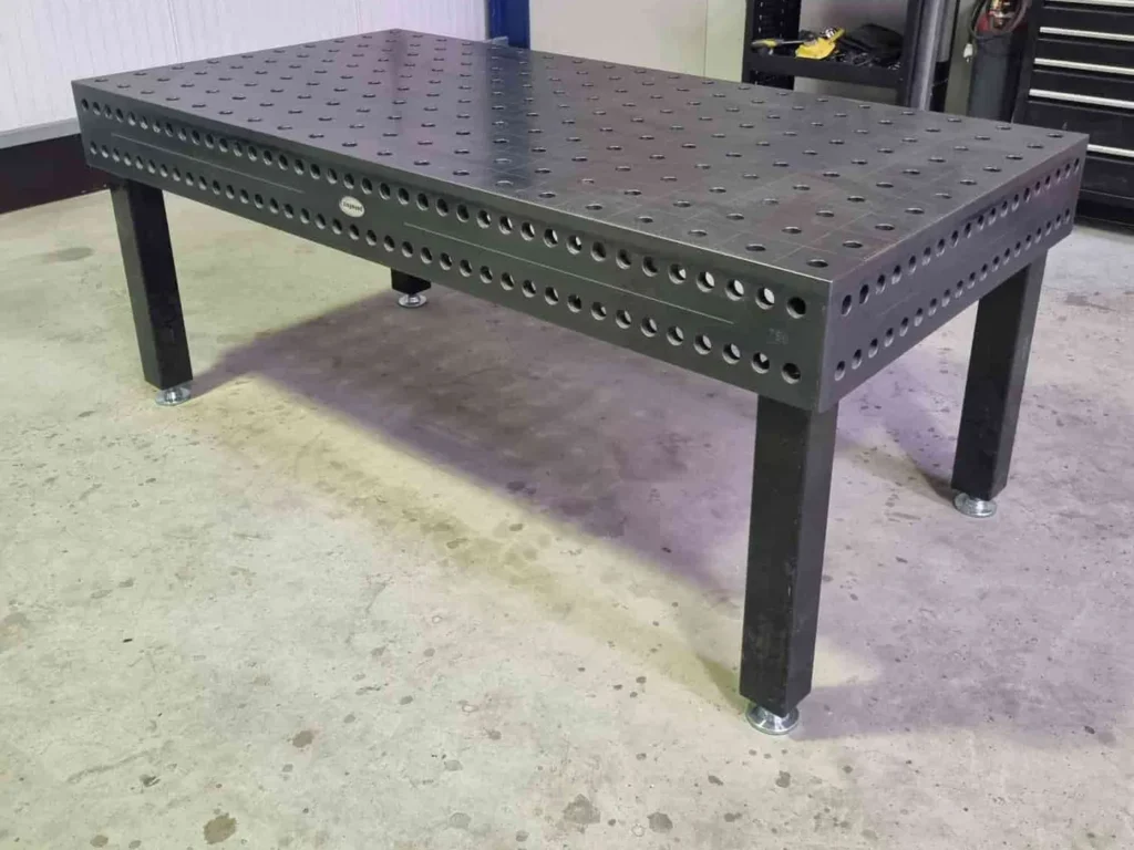 Siegmund opspantafel in de werkplaats